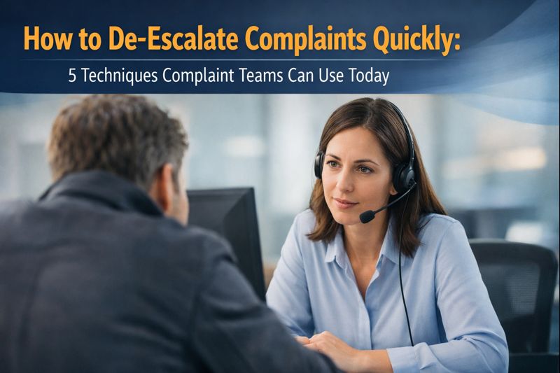 How to De-Escalate Complaints Quickly: 5 Techniques Complaint Teams Can Use Today